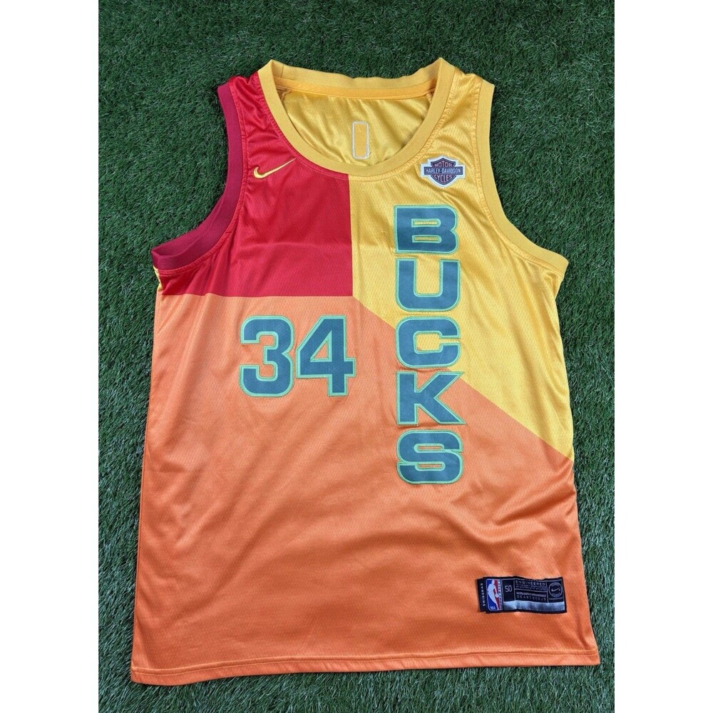 Giannis Antetokounmpo Milwaukee Bucks Nike Swingman Jersey City Ed Size 50 Med